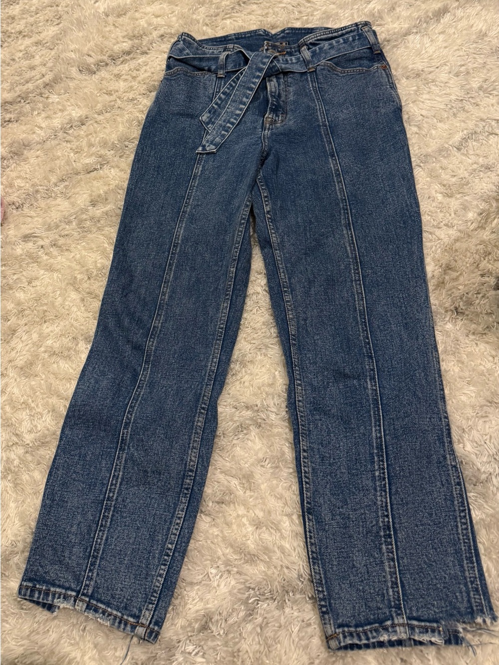 Abercrombie & Fitch Ultra High-Rise Denim Jeans in Blue